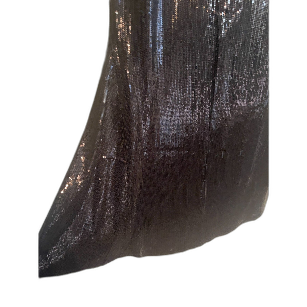 Michael Costello Long Full Sequin Formal Maxi Skirt in Black Women's Size XL 16 - Picture 3 of 11